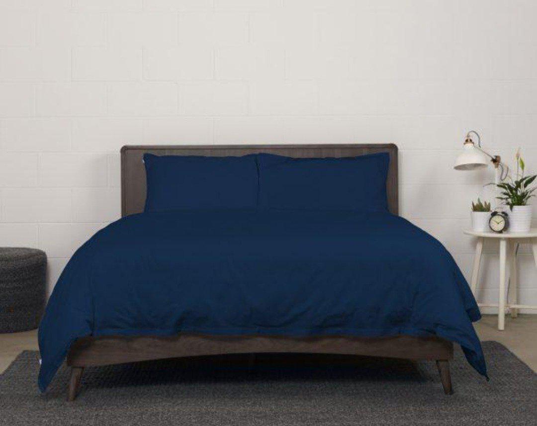 Sateen Duvet Cover (Navy, Grey or White)