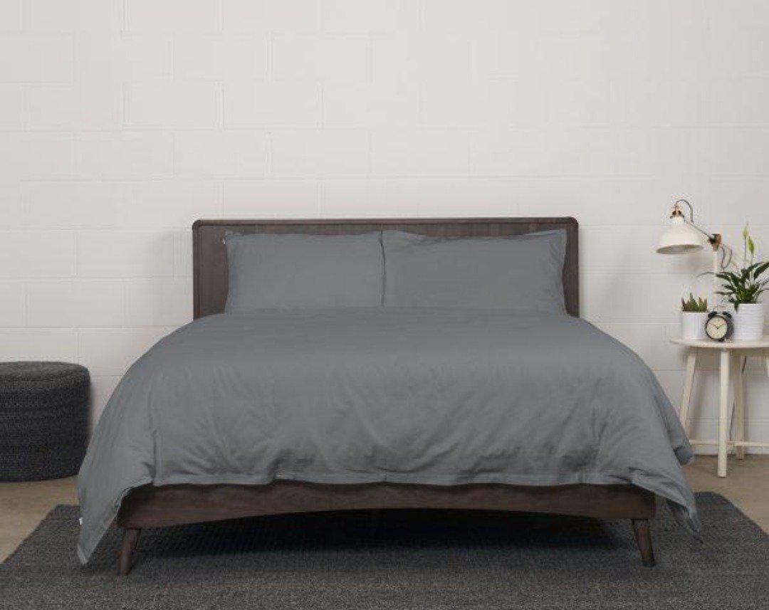 Sateen Duvet Cover (Navy, Grey or White)